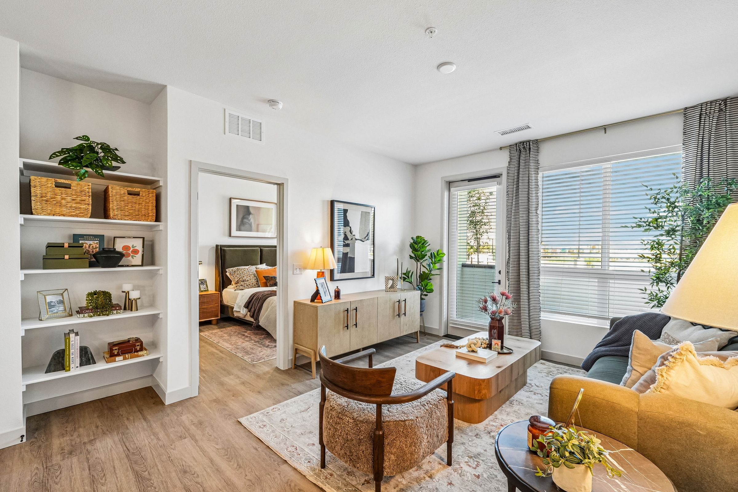 Model Living Room and Bedroom